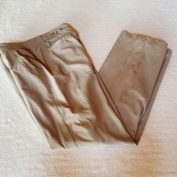 Royal Robbins Vintage‎ High Waisted Beige Flared Sz. 6 Pants with Pockets - Picture 2 of 9